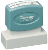 Xstamper Pre-Inked Stamp 11/16" x 1-15/16" Great for return address, or as a message stamp.