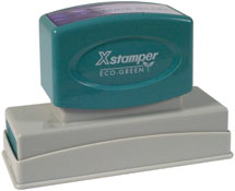 Xstamper Pre-Inked Stamp 11/16" x 3-5/16" Commonly used as a company name stamp, large phrase stamp, or long signature stamp.